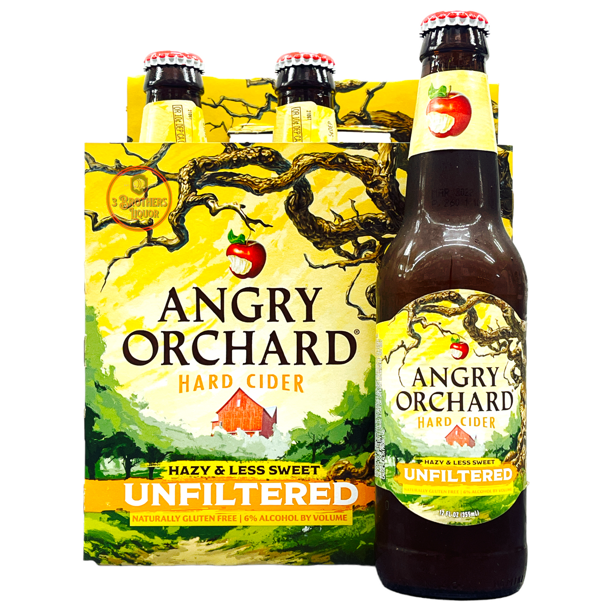 Angry Orchard Unfiltered Hard Cider 3brothersliquor
