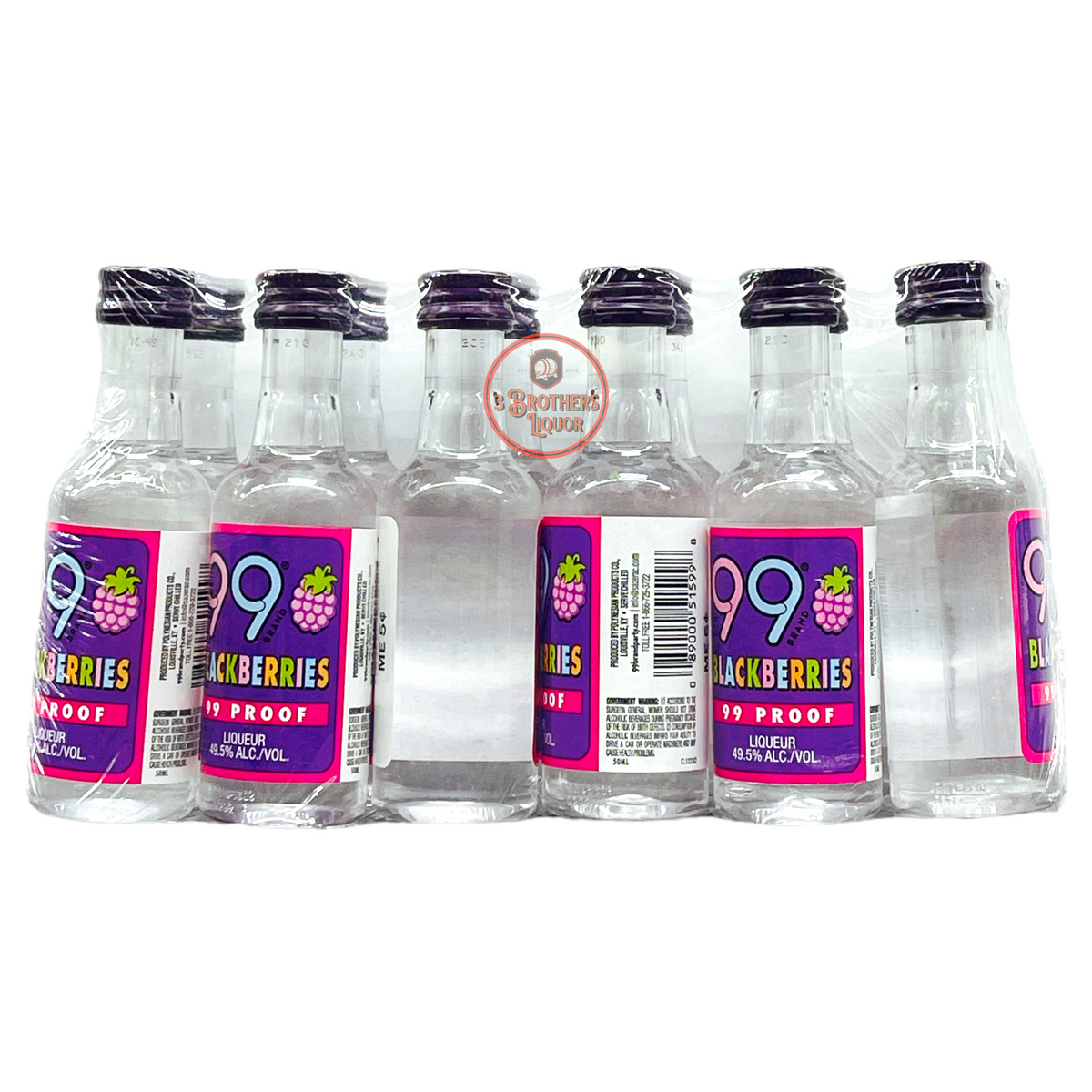 99 Brand Proof Blackberries Liqueur 50ML Shots – 3brothersliquor