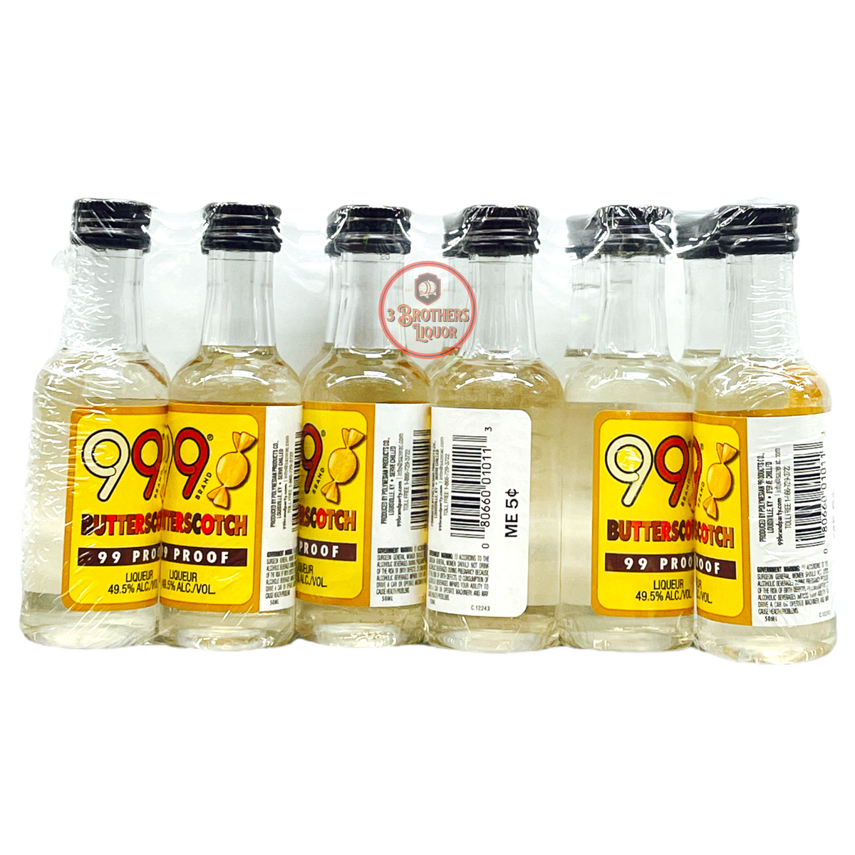 99 Brand Proof Butterscotch Liqueur 50ML Shots 3brothersliquor