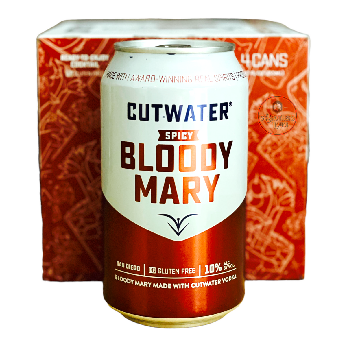 Cutwater Spicy Bloody Mary Ready To Drink Cocktails (4PK) 3brothersliquor