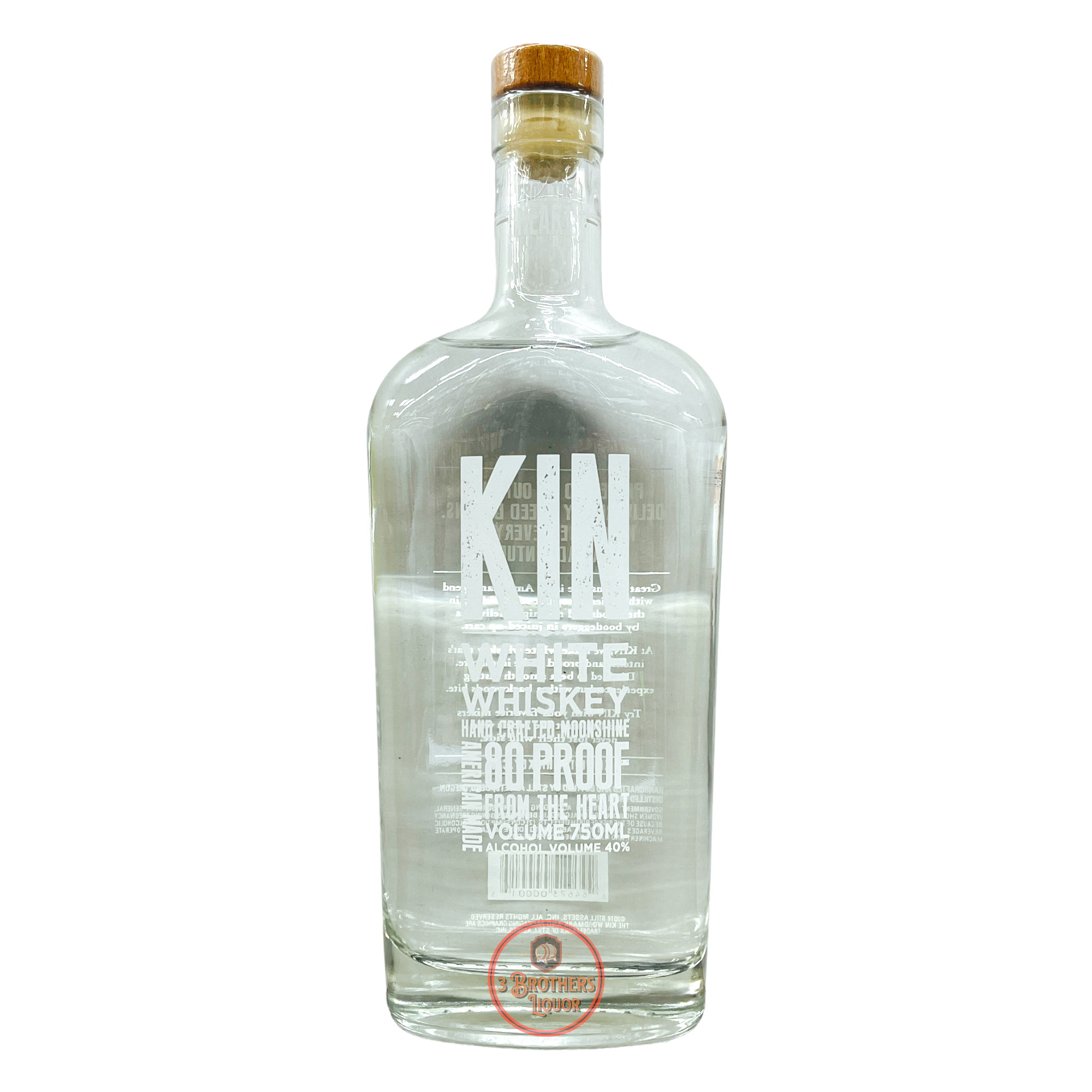 Kin White Whiskey Hand Crafted Moonshine (80 Proof) – 3brothersliquor