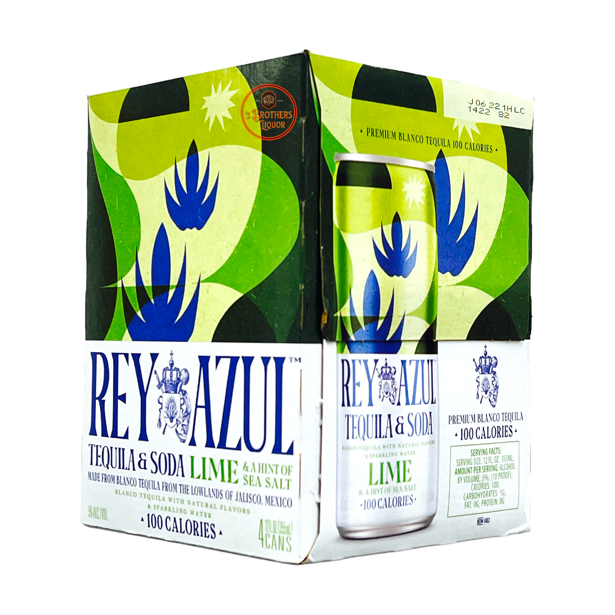 Rey Azul Lime Tequila & Soda Ready To Drink 4Pk Cocktail Cans