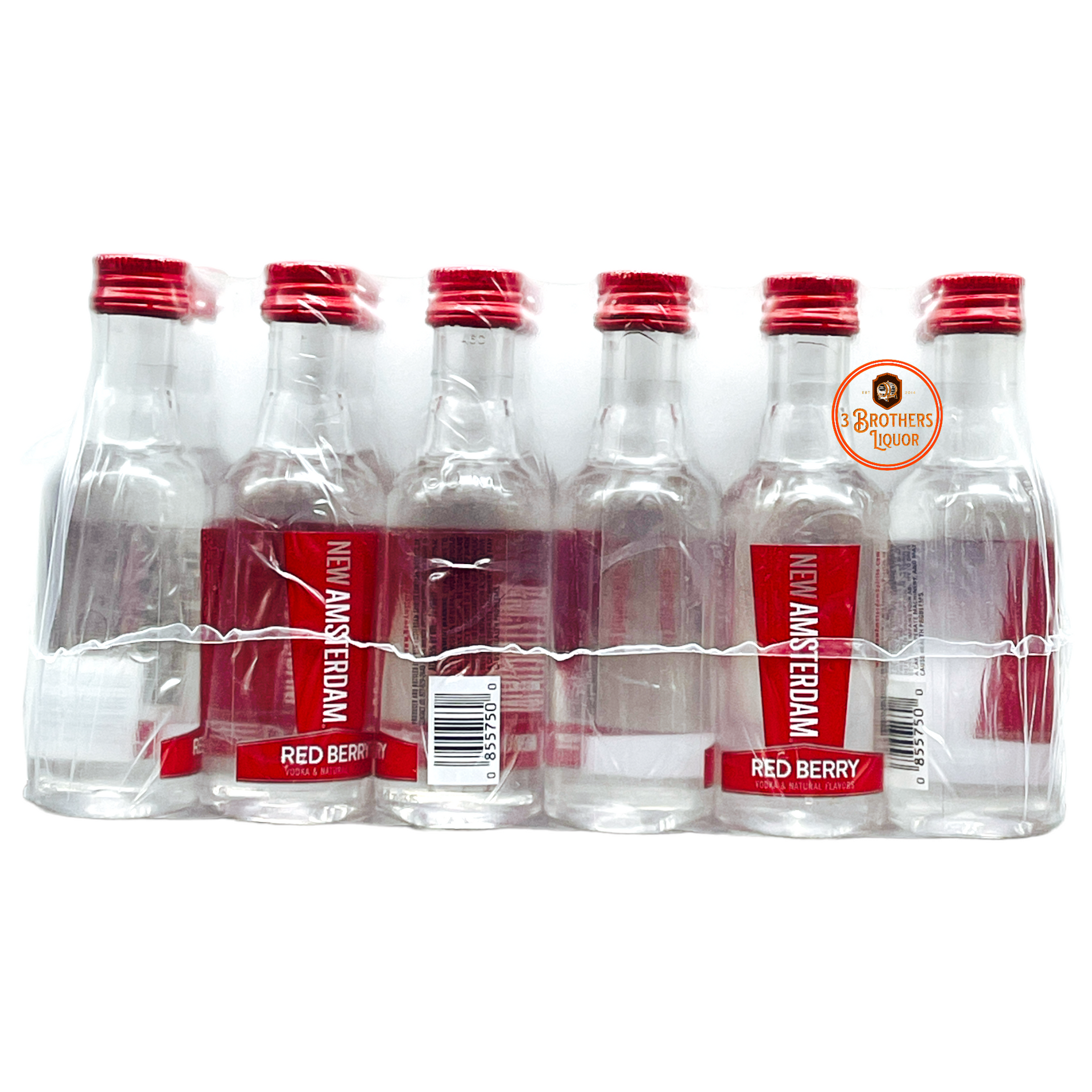 New Amsterdam Red Berry Miniature Shots (12 Of 50ML) – 3brothersliquor