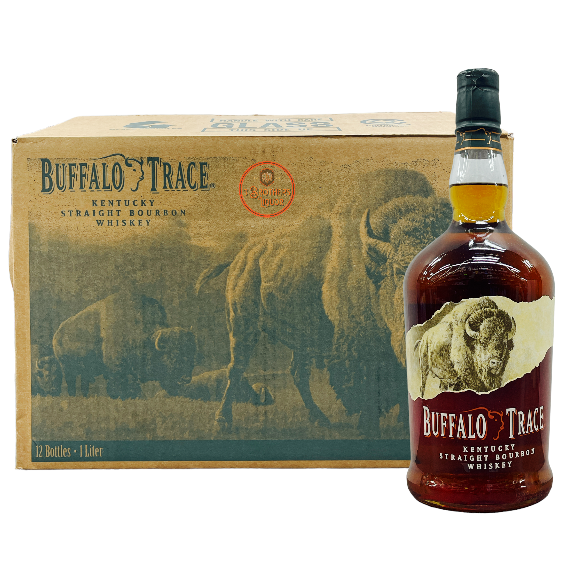 Buffalo Trace Kentucky Bourbon Whiskey Full Case (12 of 1 Liter)