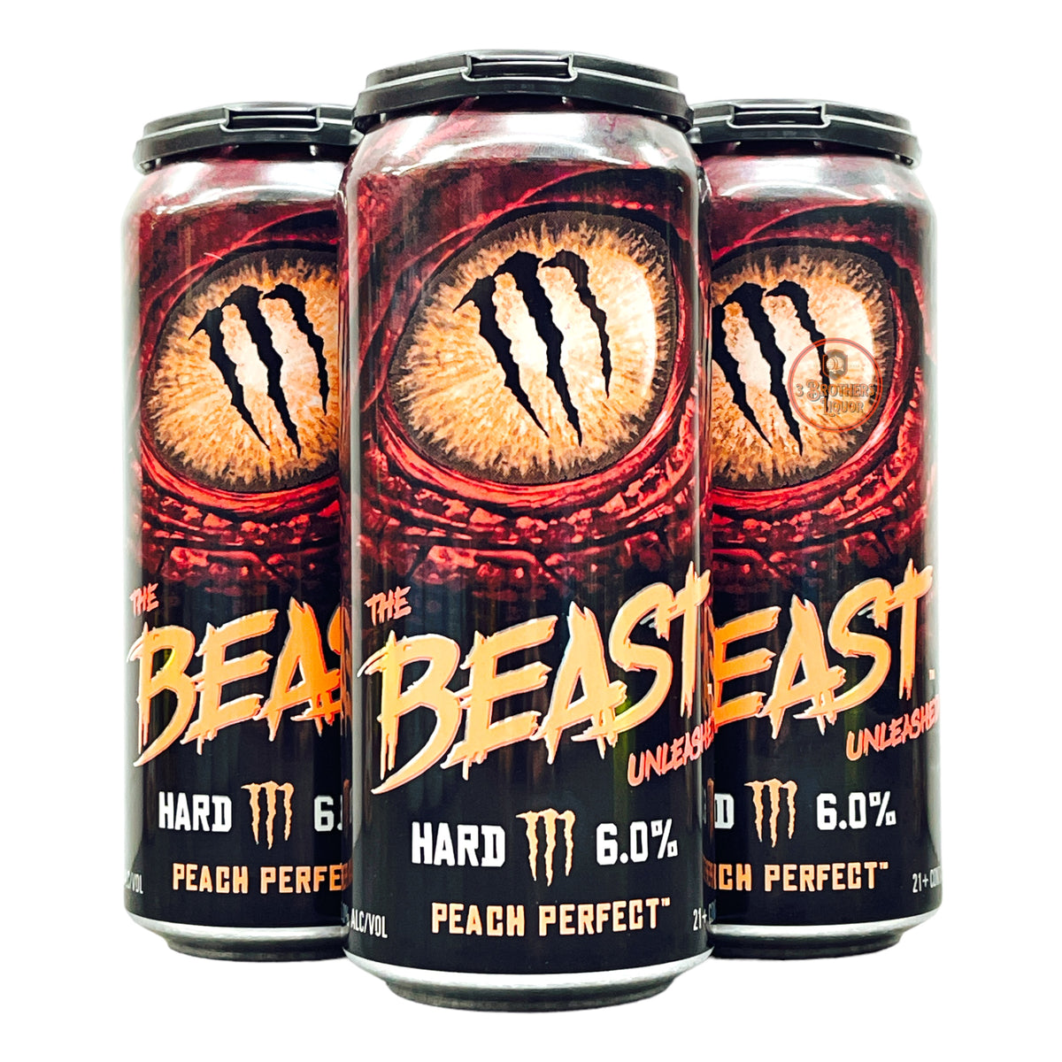 Monster Alcohol Monster The Beast Unleashed Peach Perfect Hard Seltzer 4Pk Cans ...