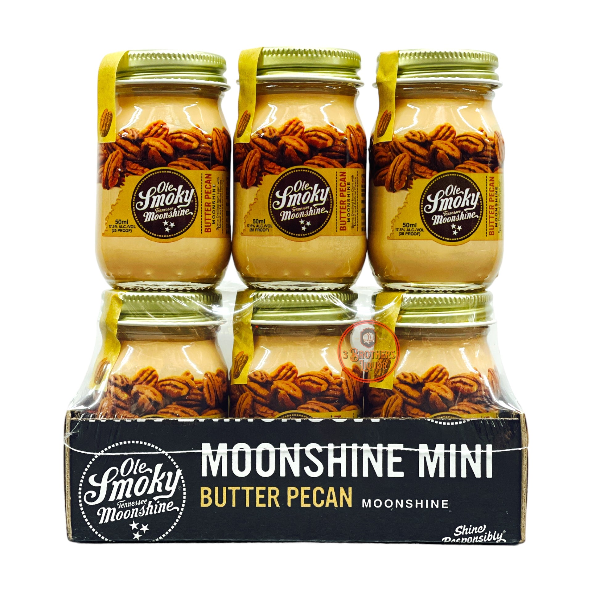 Ole Smoky Butter Pecan Moonshine Mini Shots (6 Of 50ML)  3brothersliquor