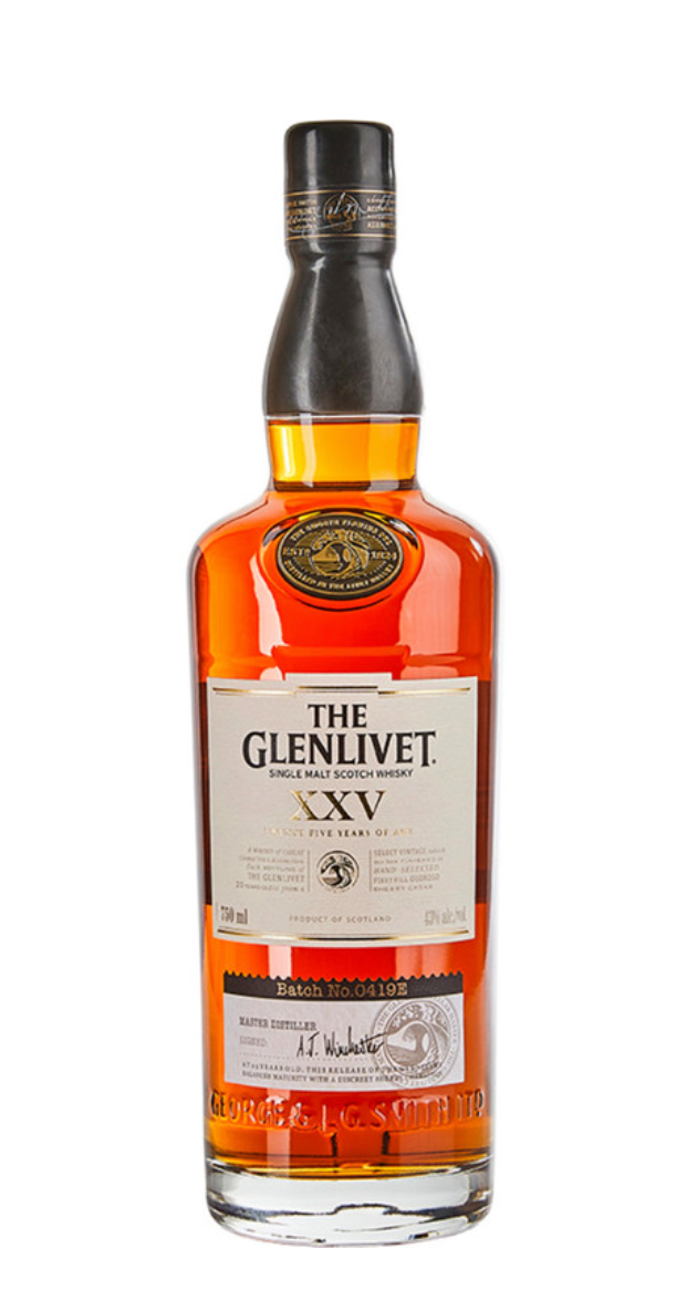 The Glenlivet XXV 25yr Single Malt Scotch Whisky W/ Gift Box The Glenlivet XXV 25yr Single Malt Scotch Whisky W/ Gift Box
