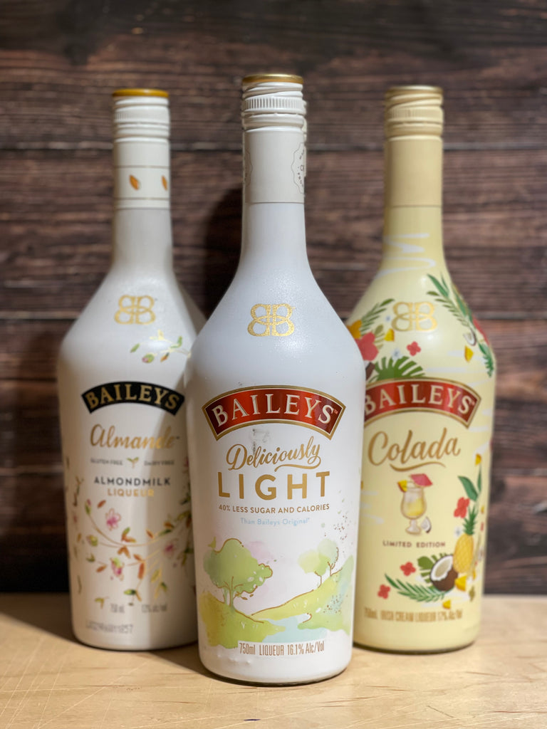 Baileys 3 Bottle Irish Cream Liqueur Combo Set (Deliciously Light, Colada, Almande)