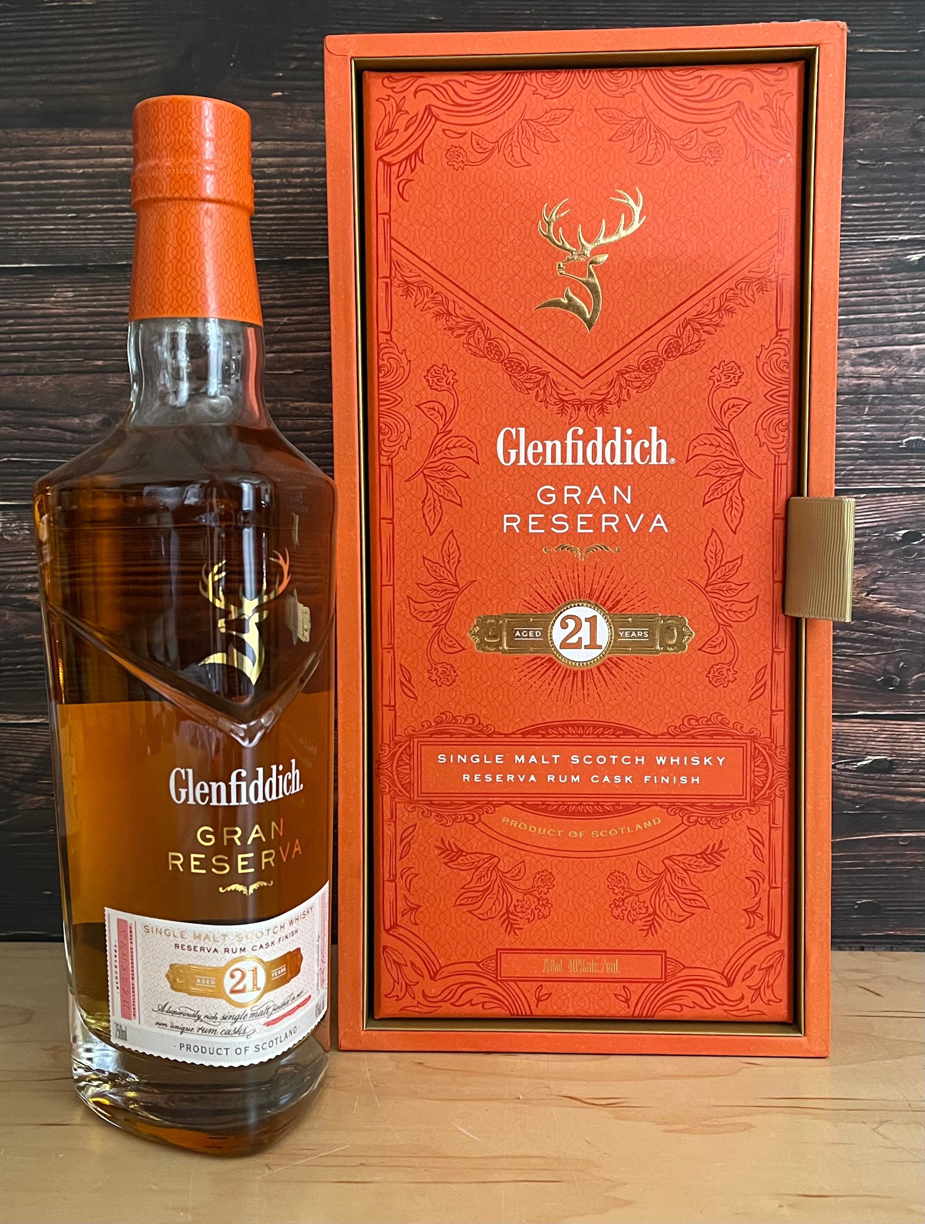 Glenfiddich Gran Reserva Aged 21 Years Scotch Whisky W/ Gift Box ...