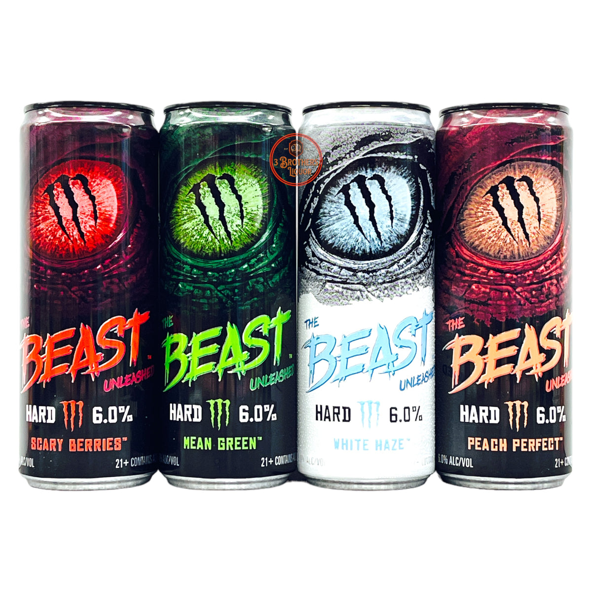 Monster Alcohol Monster The Beast Unleashed Hard Seltzer 4Pk Bundle 12oz Cans ...