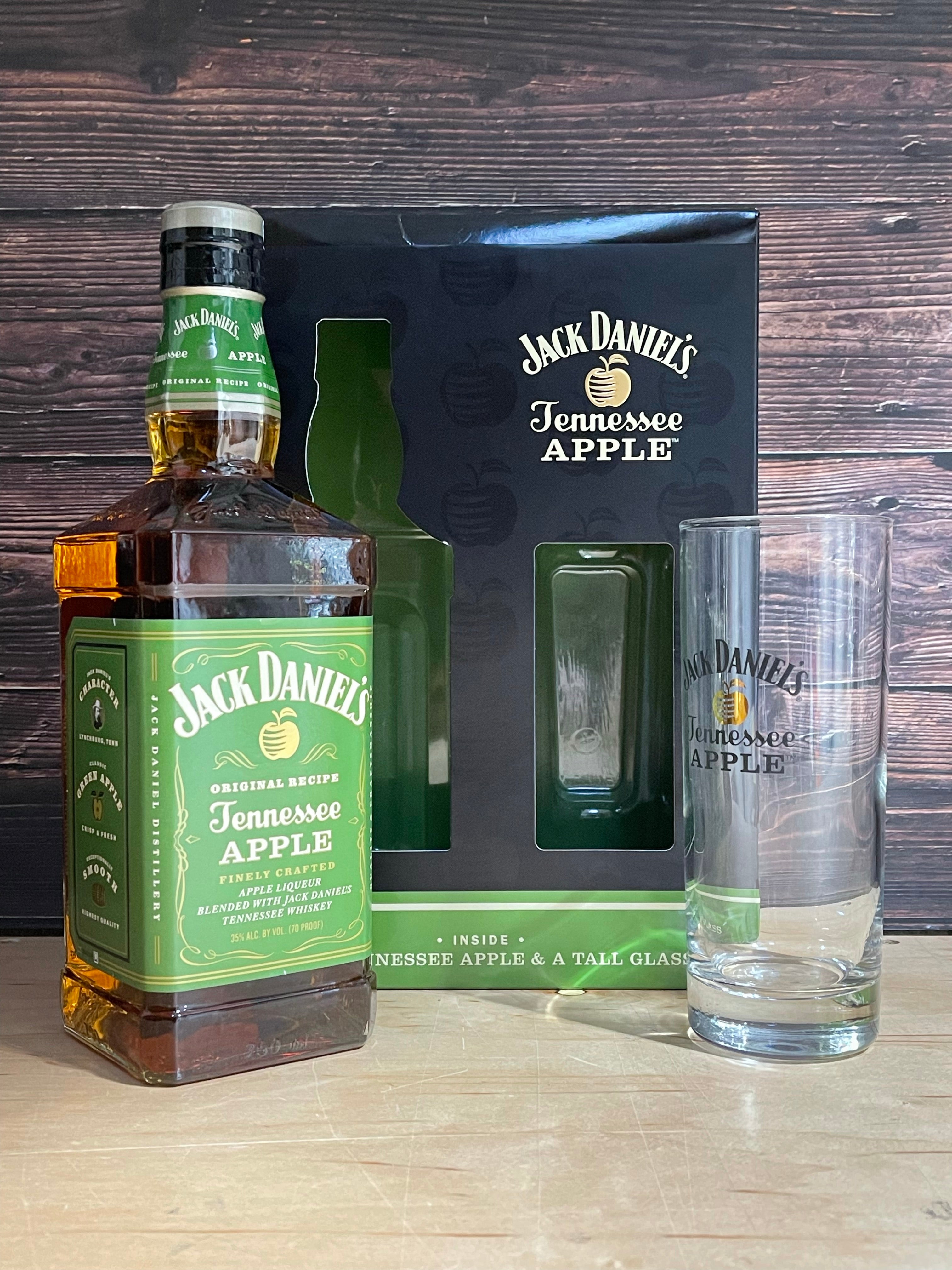 Jack Daniels Apple Giftset + Highball Glass 70cl - Topdrinks