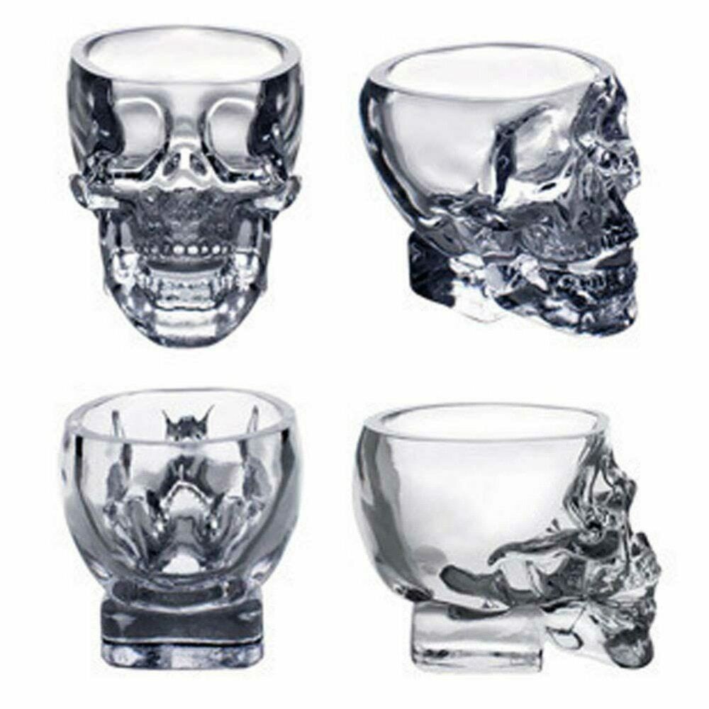 Crystal Head Skull Head Vodka Shot Glasses (4 Sets) – 3brothersliquor